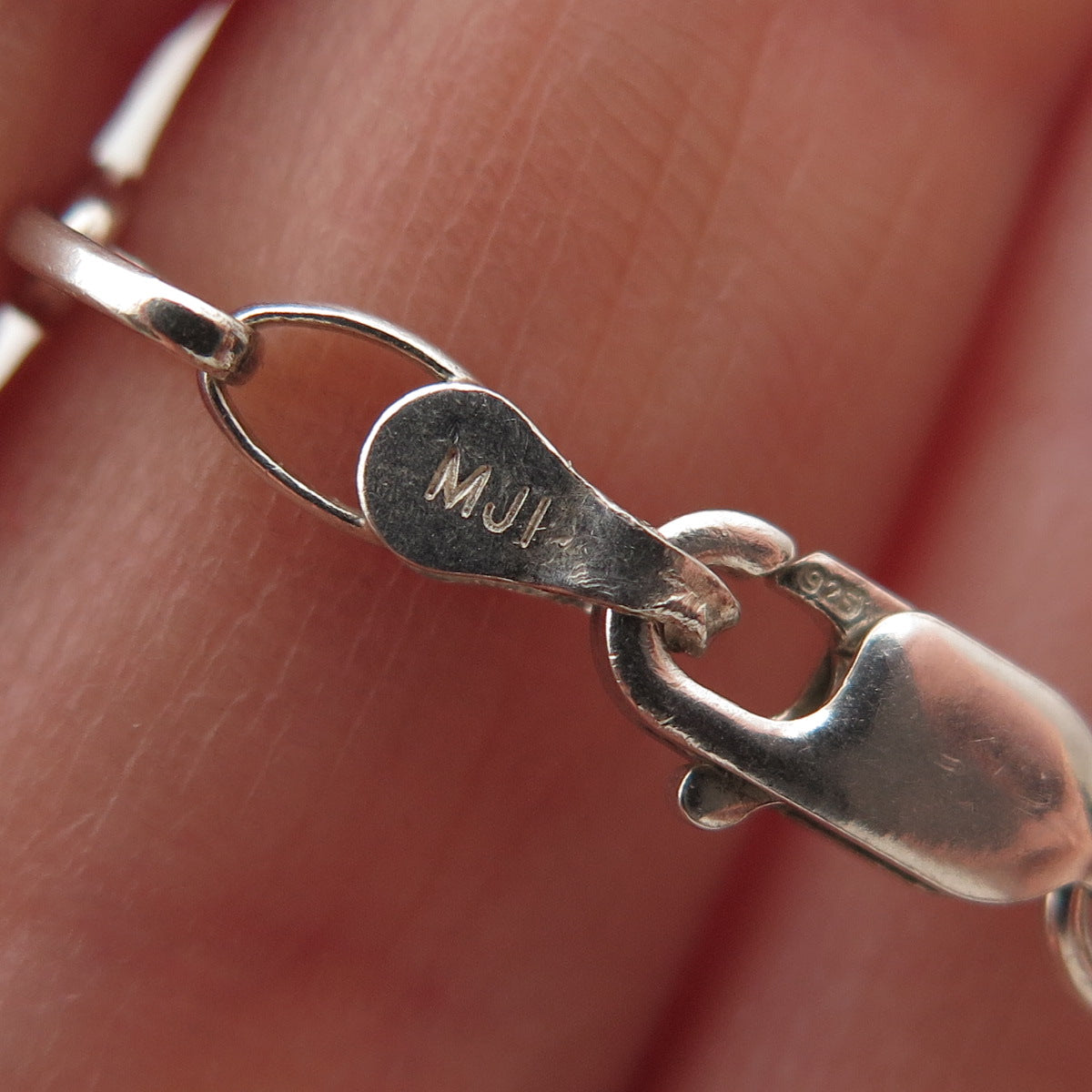 925 Sterling Silver Vintage Italy Oval Chain Necklace 24"