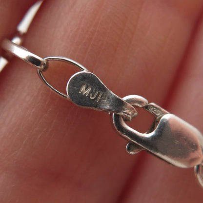 925 Sterling Silver Vintage Italy Oval Chain Necklace 24"