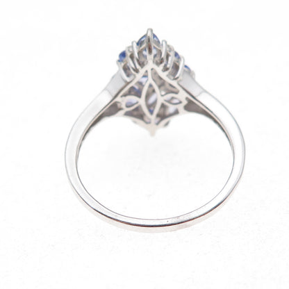 Chuck Clemency 925 Sterling Silver Real Multi-Cut Tanzanite Ring Size 8.25