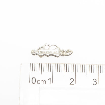 J.M. FISHER Sterling Antique "Love Is Blind" Glasses Minimalist Charm Pendant