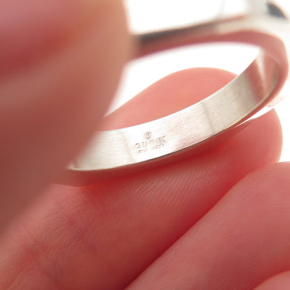 Gucci 925 Sterling Silver Vintage Italy Set of 3 Stackable Rings Size 10