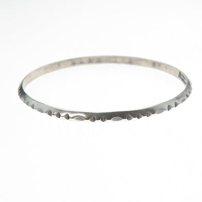 ERLING CHRISTOFFERSEN 925S Sterling Silver Vintage Norway Bangle Bracelet 7.25"