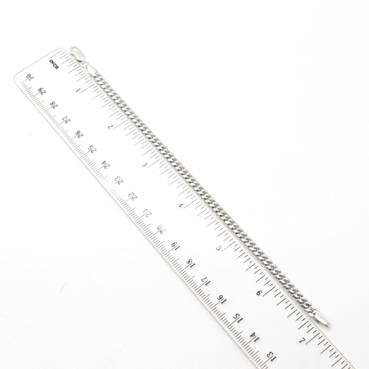 P. LUX 925 Sterling Silver Italy Cuban Link Bracelet 6.75"