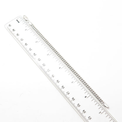 P. LUX 925 Sterling Silver Italy Cuban Link Bracelet 6.75"