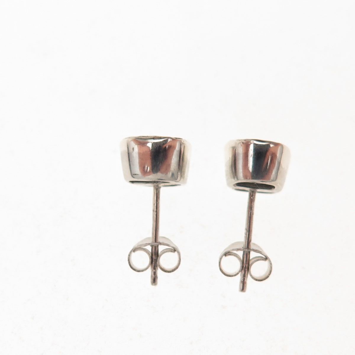 D'Joy 925 Sterling Silver Real Rose-Cut Diamond Stud Earrings