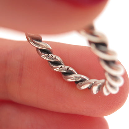 Pandora 925 Sterling Silver Twisted Band Ring Size 7.5