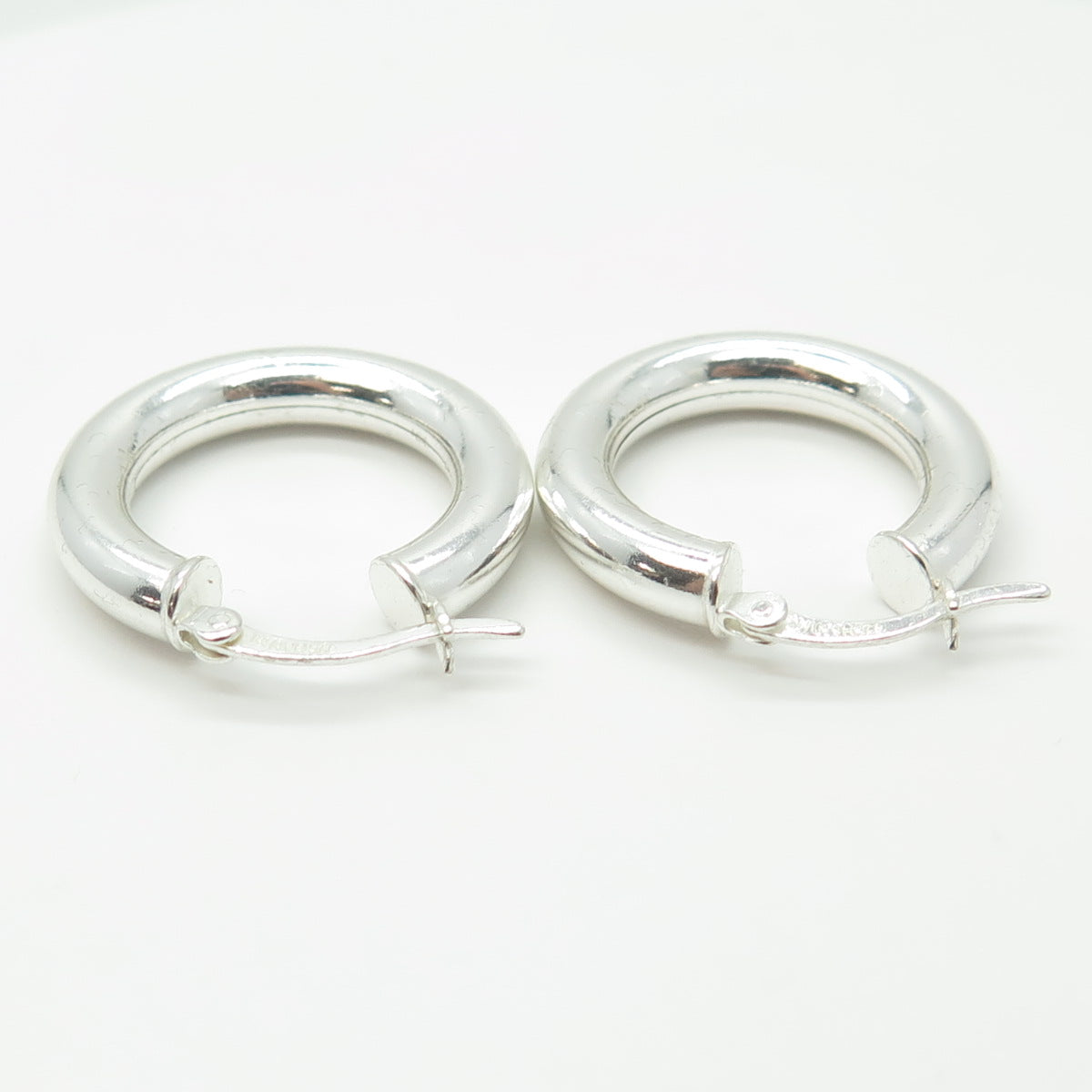 HAN 925 Sterling Silver Classic Hoop Earrings