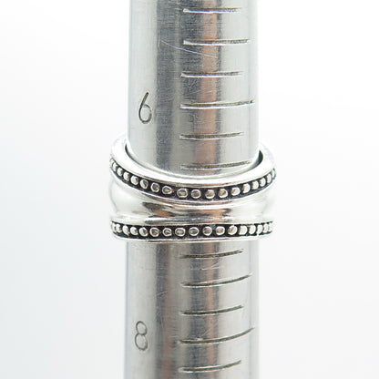 925 Sterling Silver Vintage Granulated Modernist Ring Size 7