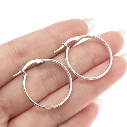 925 Sterling Silver Italy Hoop Earrings