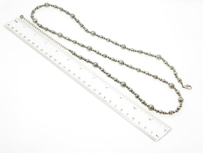 CAROLYN POLLACK 925 Sterling Silver Vintage Ball / Bead Chain Necklace 30-36"