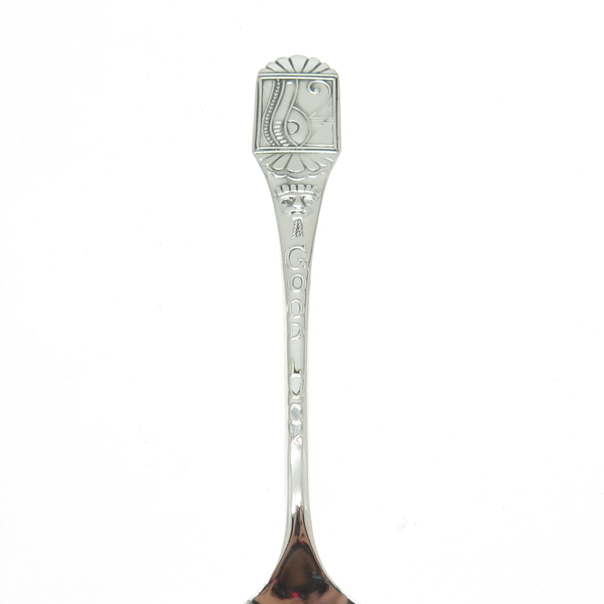 FRANK M. WHITING & CO. Sterling Silver Antique Egyptian Good Luck Coffee Spoon