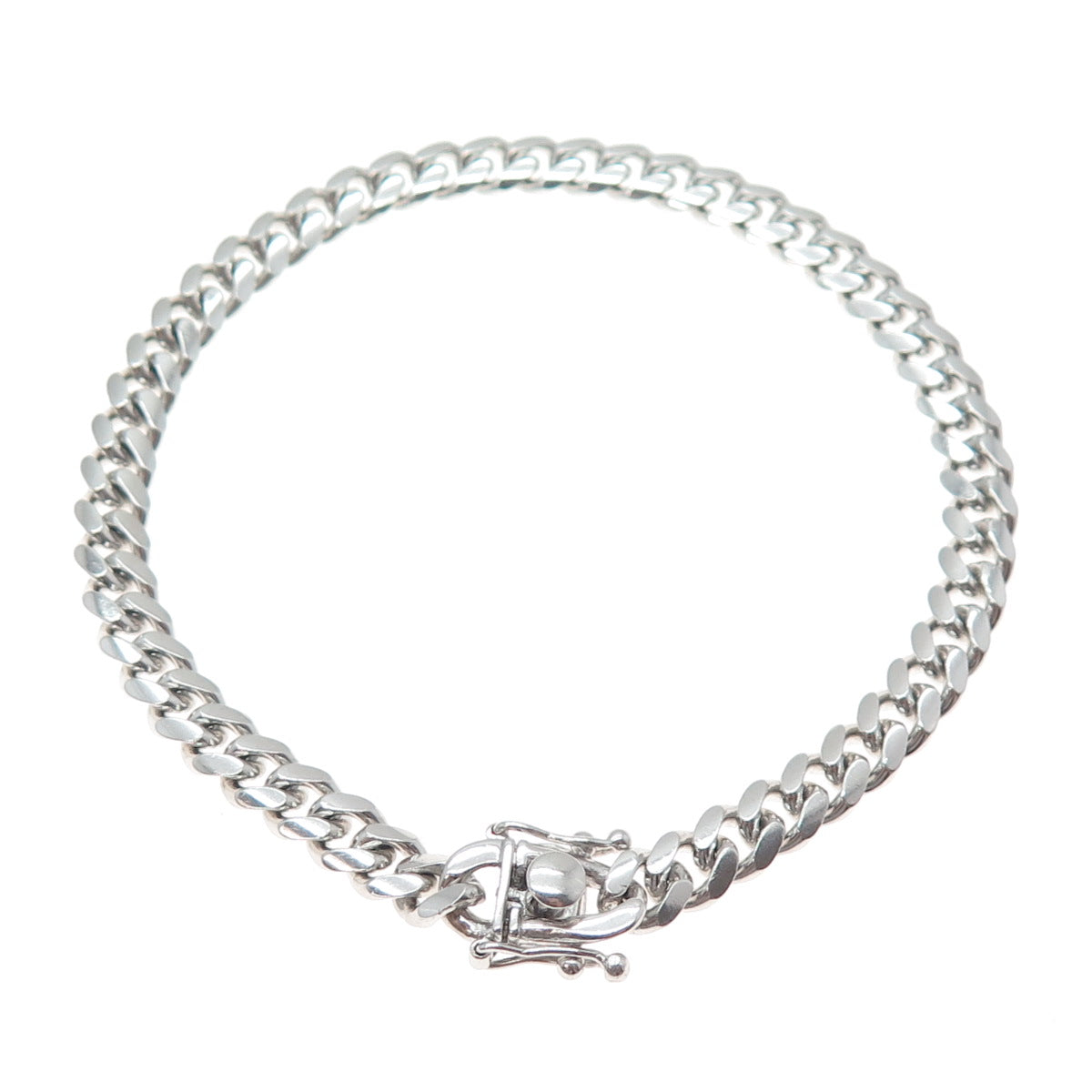 925 Sterling Silver Italy Cuban Link Bracelet 8.5"