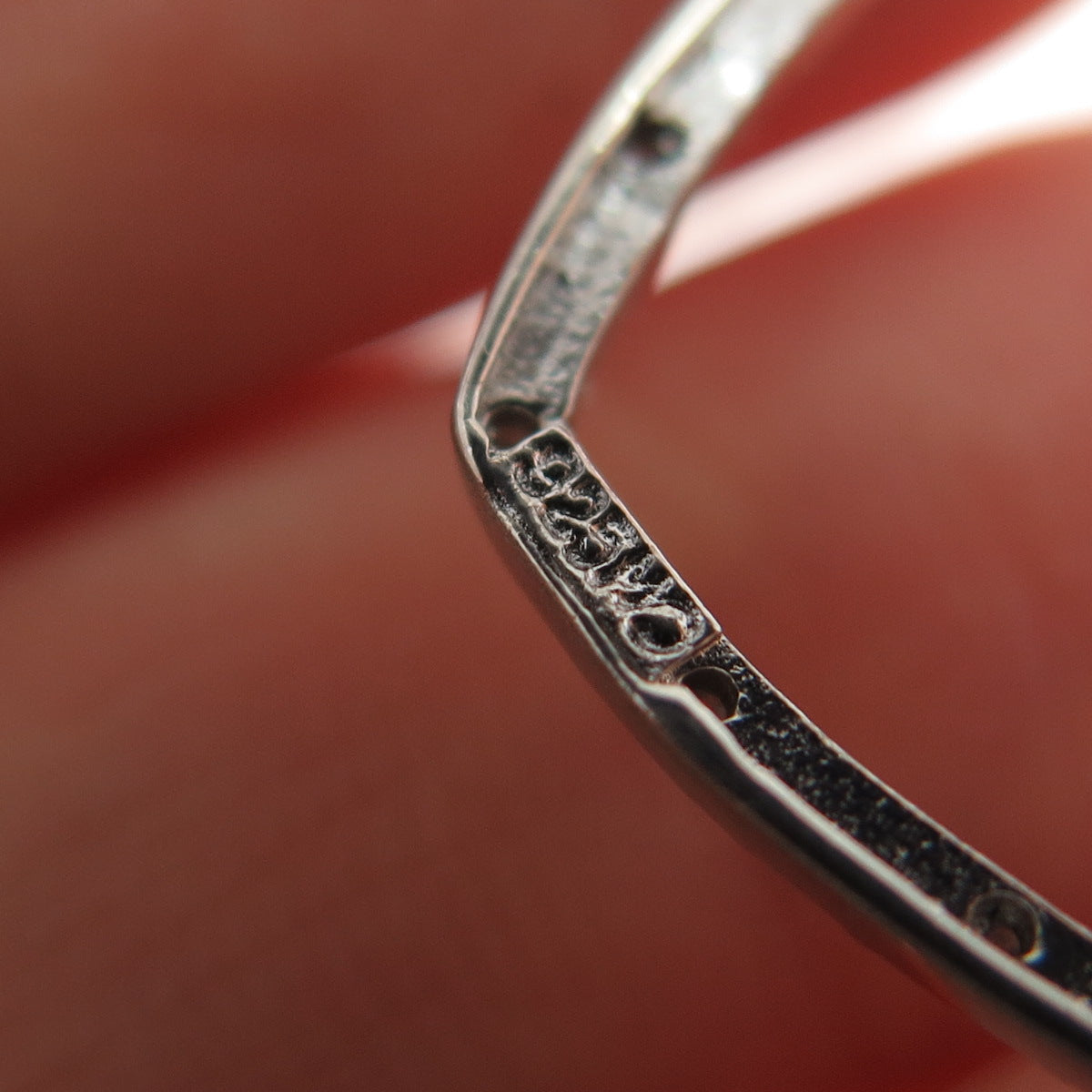 CHARLES WINSTON 925 Sterling Silver Real Round-Cut Diamond Heart Slide Pendant