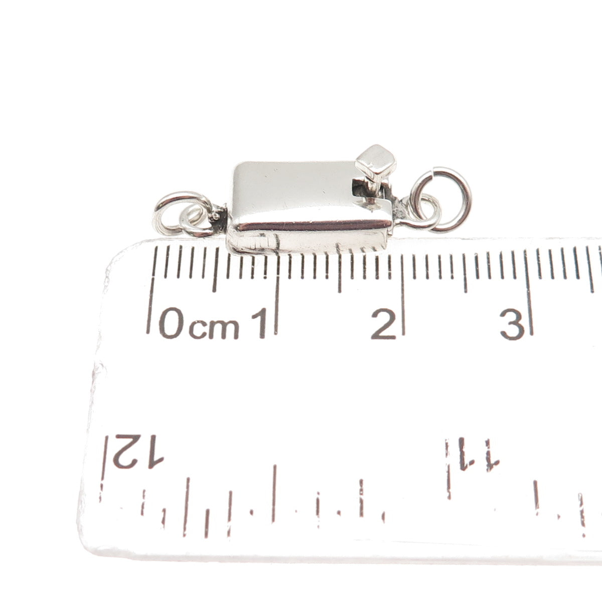 925 Sterling Silver Vintage Mexico Bracelet / Necklace Box Lock Clasp
