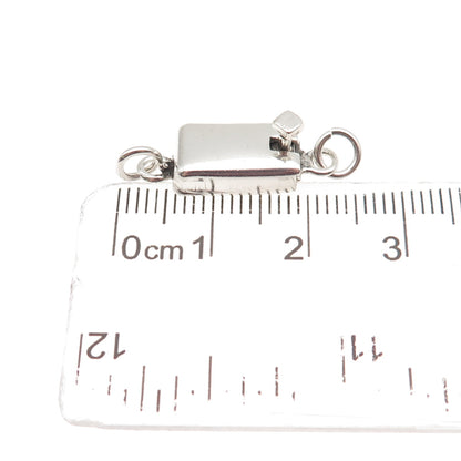 925 Sterling Silver Vintage Mexico Bracelet / Necklace Box Lock Clasp