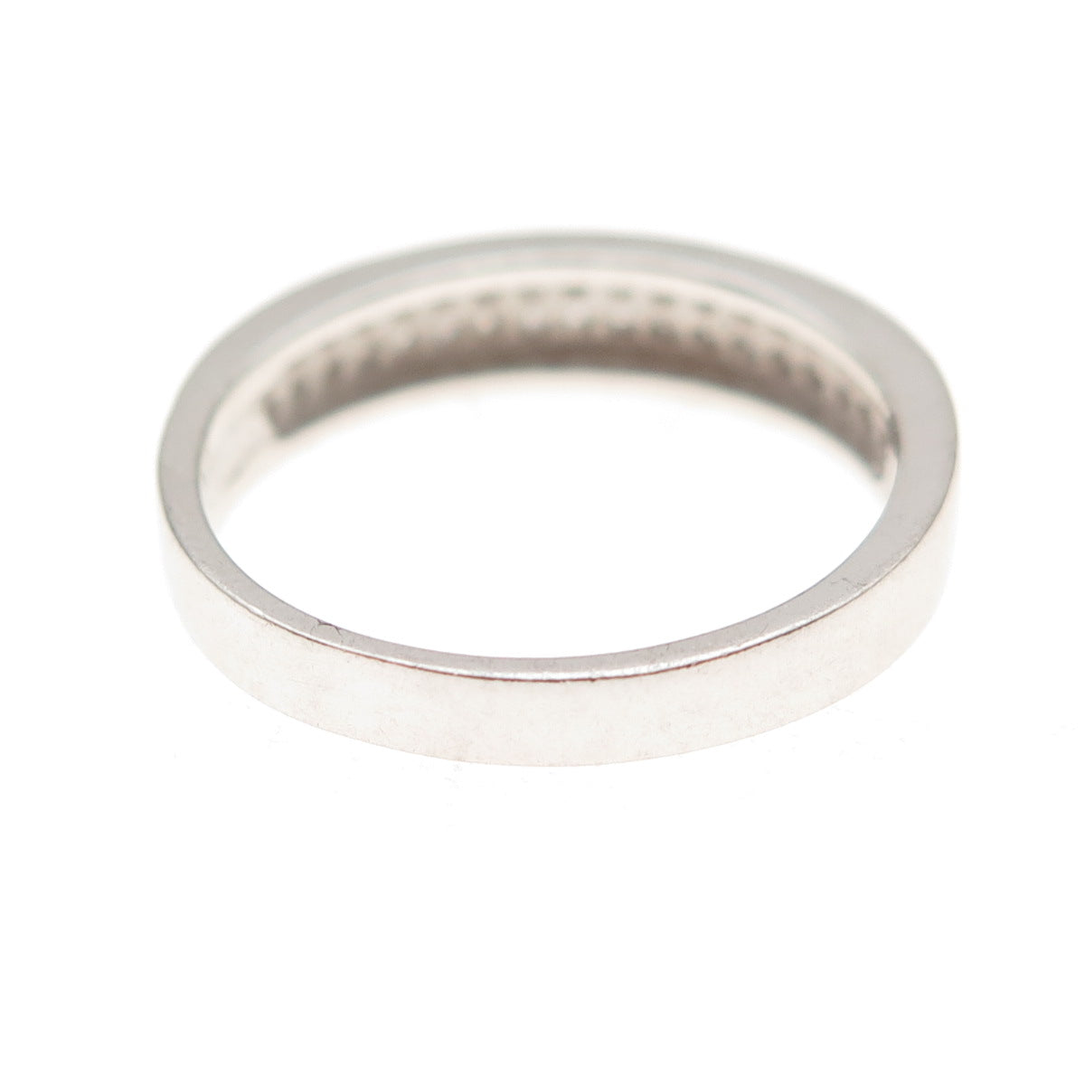925 Sterling Silver Round-Cut C Z Sparkle Band Ring Size 7