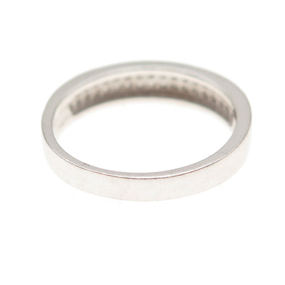 925 Sterling Silver Round-Cut C Z Sparkle Band Ring Size 7
