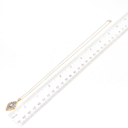 925 Sterling Silver Gold Plated Real Tanzanite Cable Chain Necklace 18"