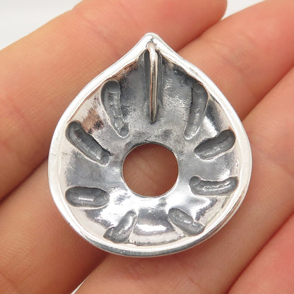 925 Sterling Silver Vintage Modernist Slide Pendant