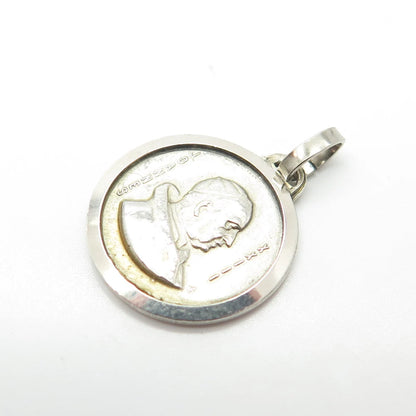 800 Silver Vintage Joannes XXIII Religious Theme Pendant