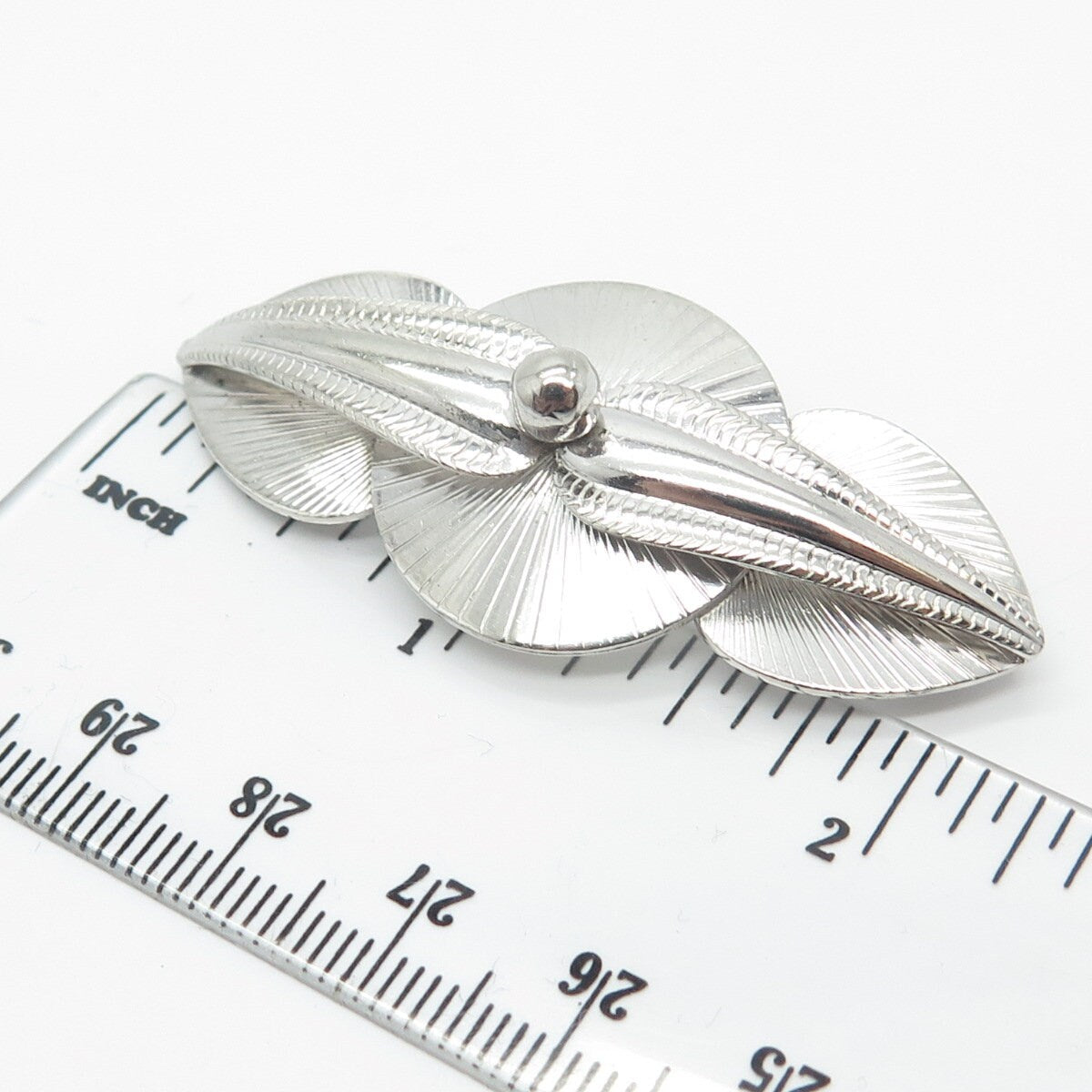 925 Sterling Silver Vintage Carl Art Modernist Pin Brooch