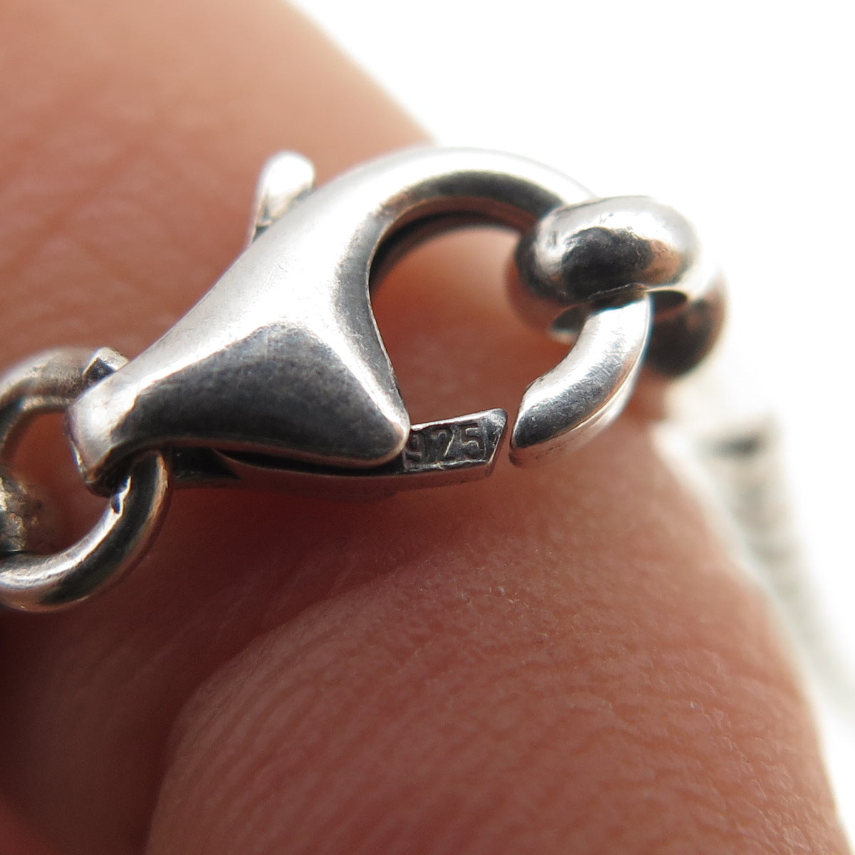 925 Sterling Silver Vintage Round Box Chain Necklace 18"