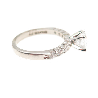 925 Sterling Silver Round-Cut C Z Engagement Ring Size 6.5