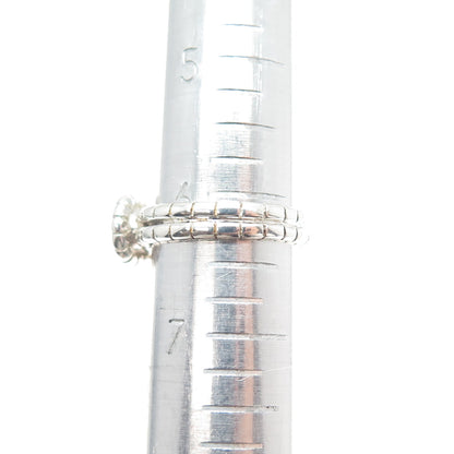 925 Sterling Silver Vintage CII Round-Cut C Z Love Knot Modernist Ring Size 6.25