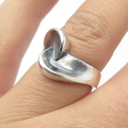925 Sterling Silver Vintage Bypass Ring Size 6.5