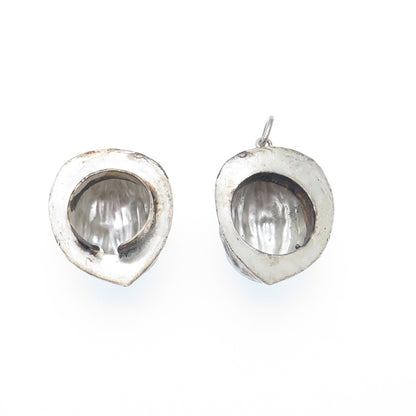 925 Sterling Silver Vintage Mexico 3D Walnut Box Pendant