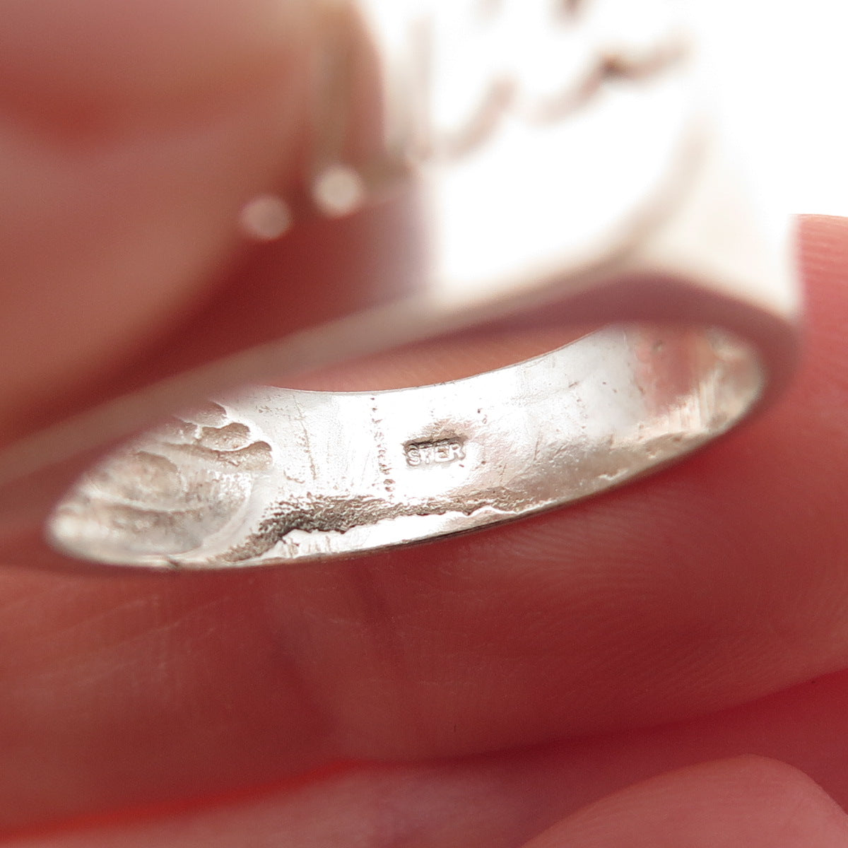 925 Sterling Silver Vintage Wilma Name Ring Size 8.5