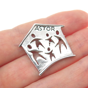 925 Sterling Silver Vintage Astor Family Pin Brooch