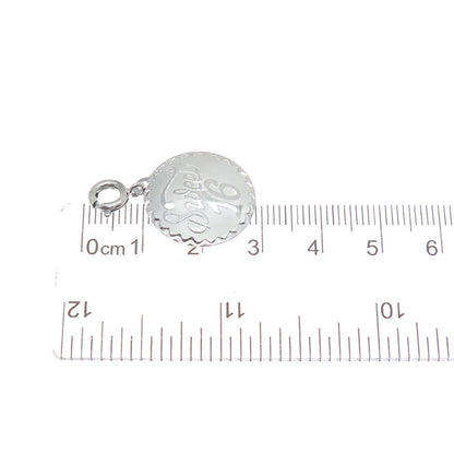JEWELART 925 Sterling Silver Vintage Sweet 16 Spring Ring Lock Charm Pendant
