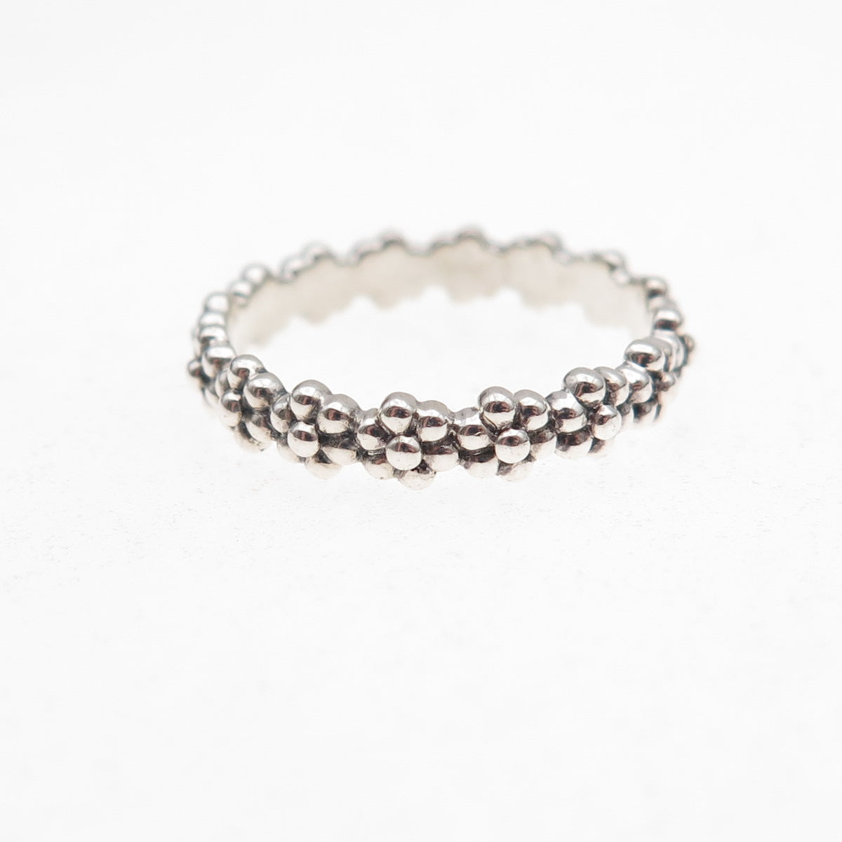 Pandora 925 Sterling Silver Anello Daisy Band Ring Size 5.25