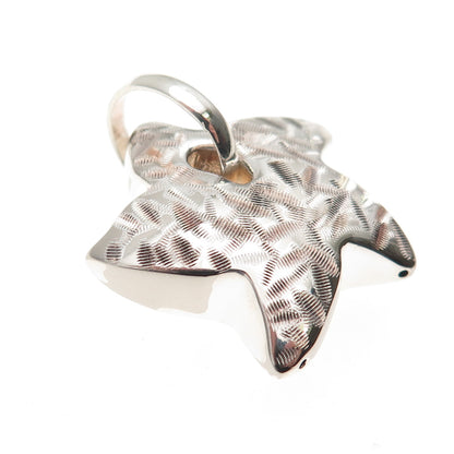 Milor 925 Sterling Silver Vintage Italy Starfish Textured Charm Pendant
