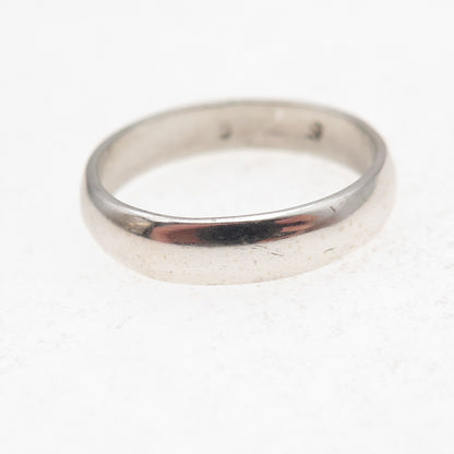 925 Sterling Silver Vintage Classic Wedding Band Ring Size 7