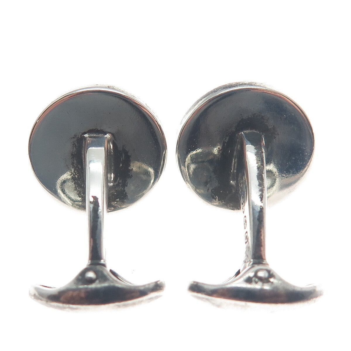 RALPH LAUREN 925 Sterling Silver Antique Birmingham "JSJ" Signet Cufflinks