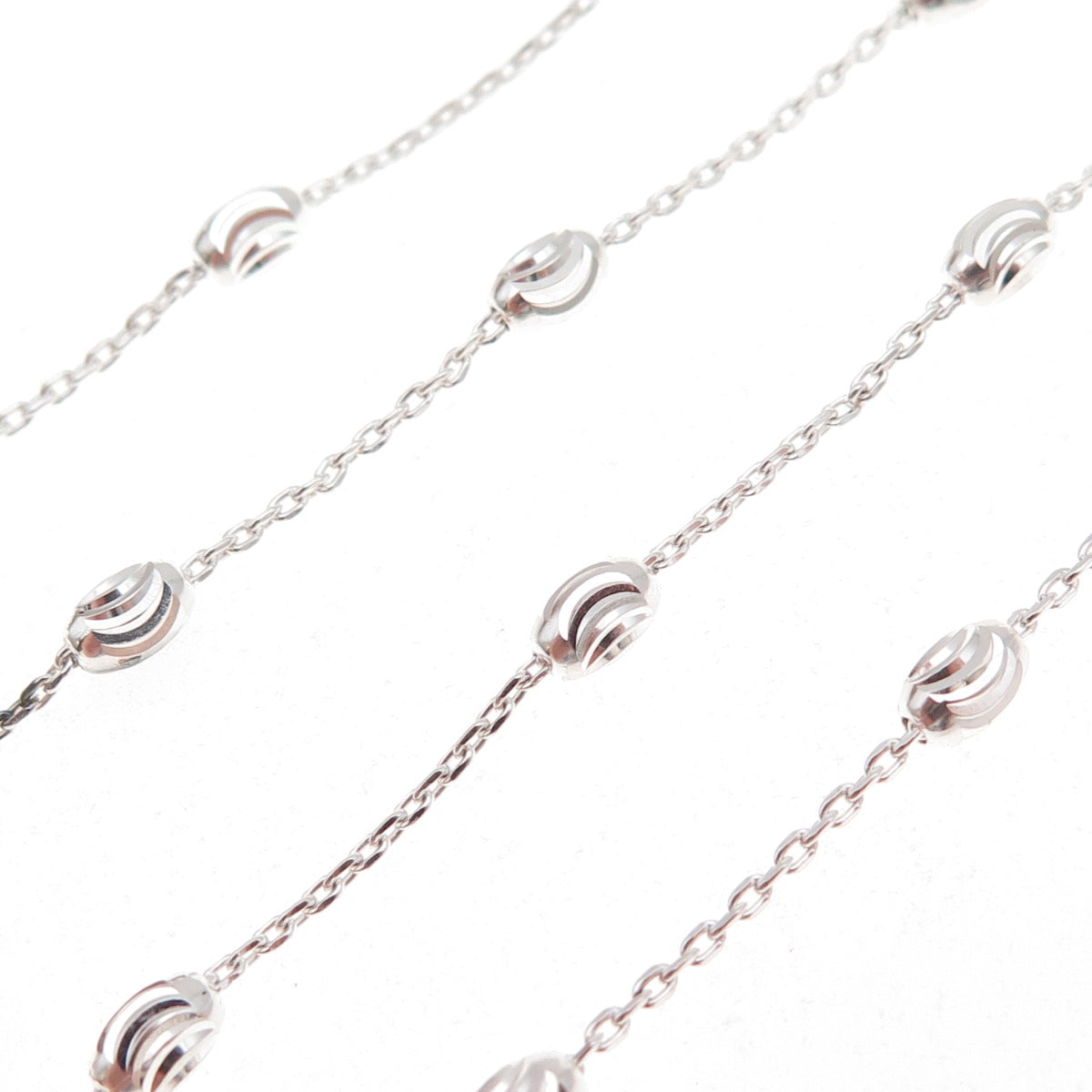 925 Sterling Silver Italy Beads By The Yard Cable Chain Necklace 24"