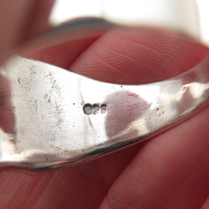 925 Sterling Silver Vintage Cross Oxidized Ring Size 13.75