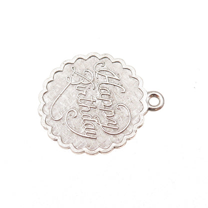 Lamode 925 Sterling Silver Vintage Happy Birthday Charm Pendant