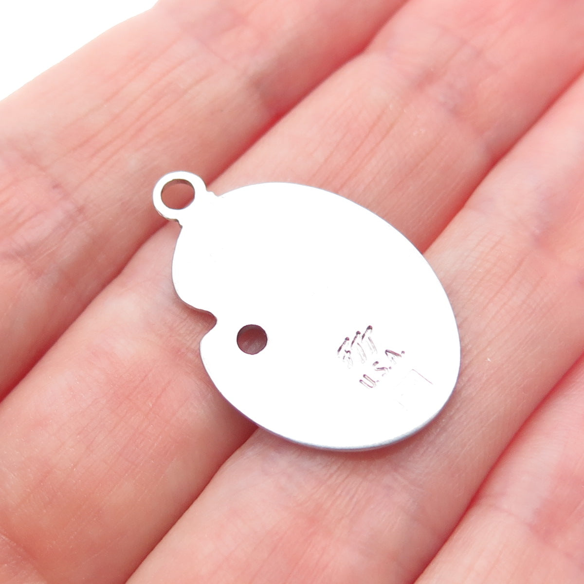 ROBBINS & CO. 925 Sterling Vintage Fashion Two Twenty Artist's Palette Pendant