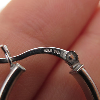 925 Sterling Silver Oval Hoop Earrings