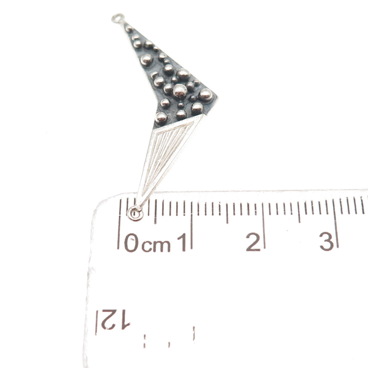 830 Silver Vintage 1985 NOR Finland Modernist Oxidized Centerpiece Pendant