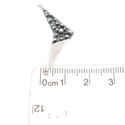 830 Silver Vintage 1985 NOR Finland Modernist Oxidized Centerpiece Pendant