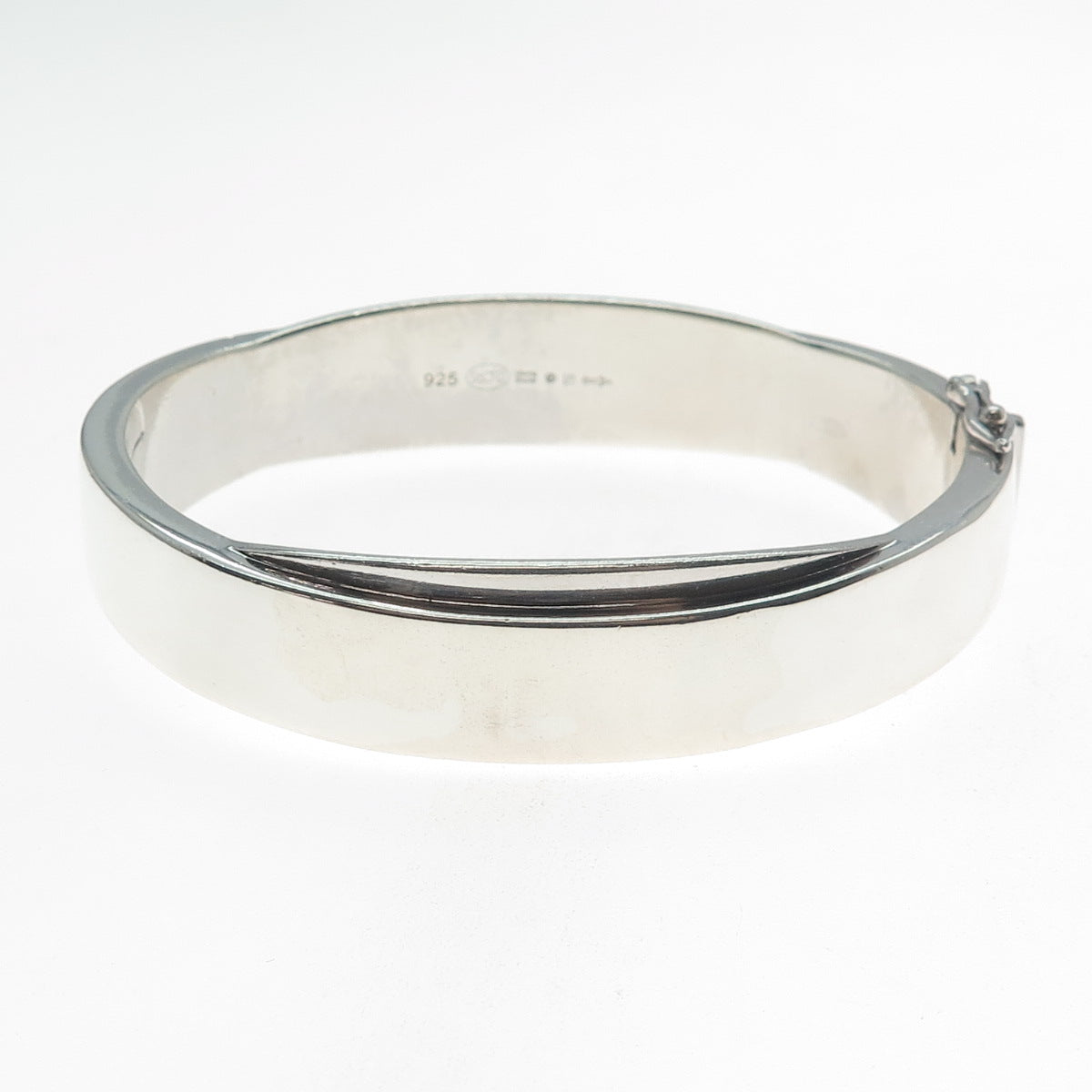 MONTBLANC 925 Sterling Silver Vintage Crisscross Bangle Bracelet 7"