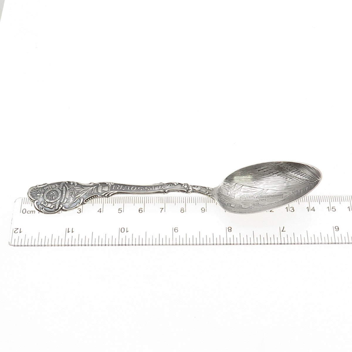Shepard 925 Sterling Silver Antique Art Deco Missouri State Coffee Spoon