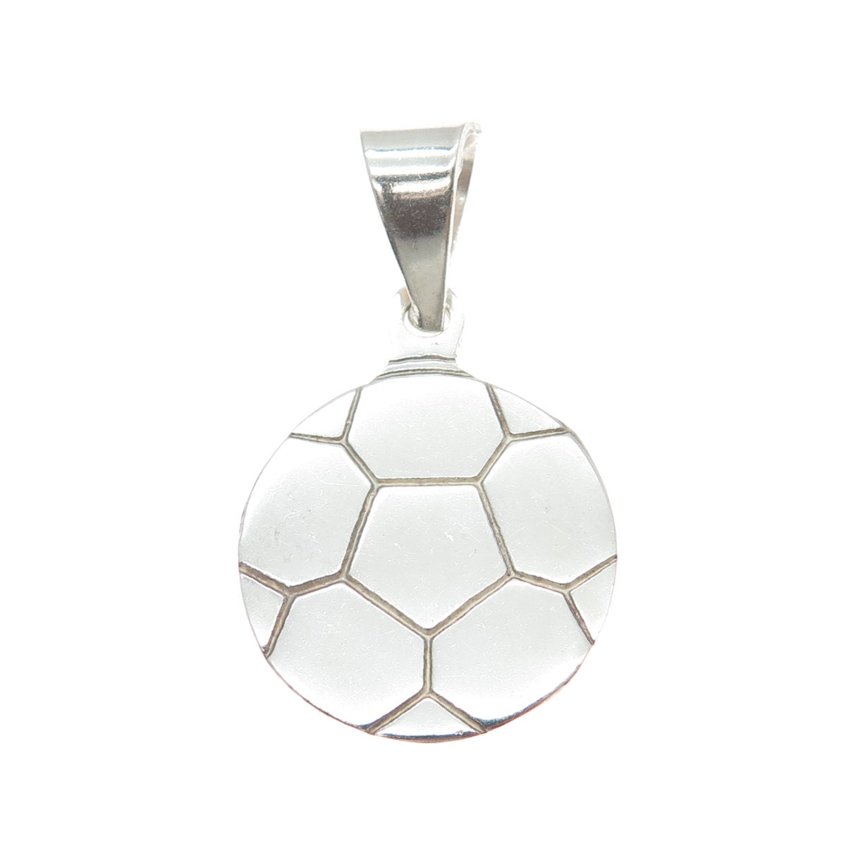 925 Sterling Silver Vintage Soccer Ball Charm Pendant