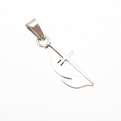 KAUSANA 925 Sterling Silver Vintage Methodist Cross Charm Pendant