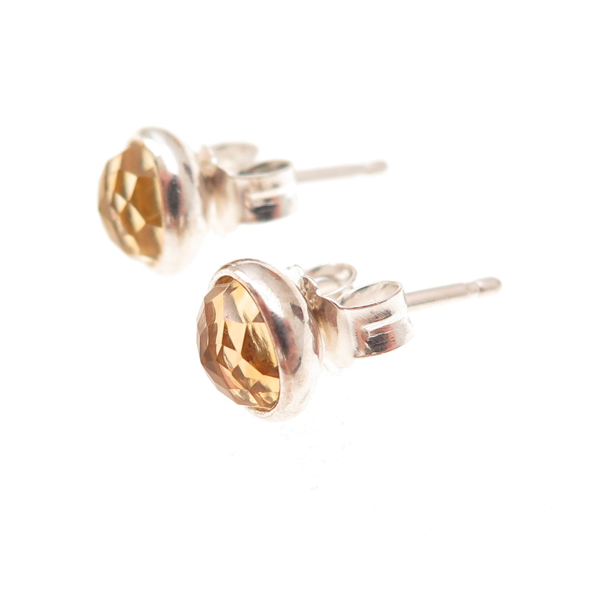 Pandora Sterling Silver Real Citrine November Birthstone Droplet Stud Earrings