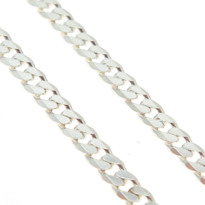 925 Sterling Silver Italy Cuban Chain Necklace 16"